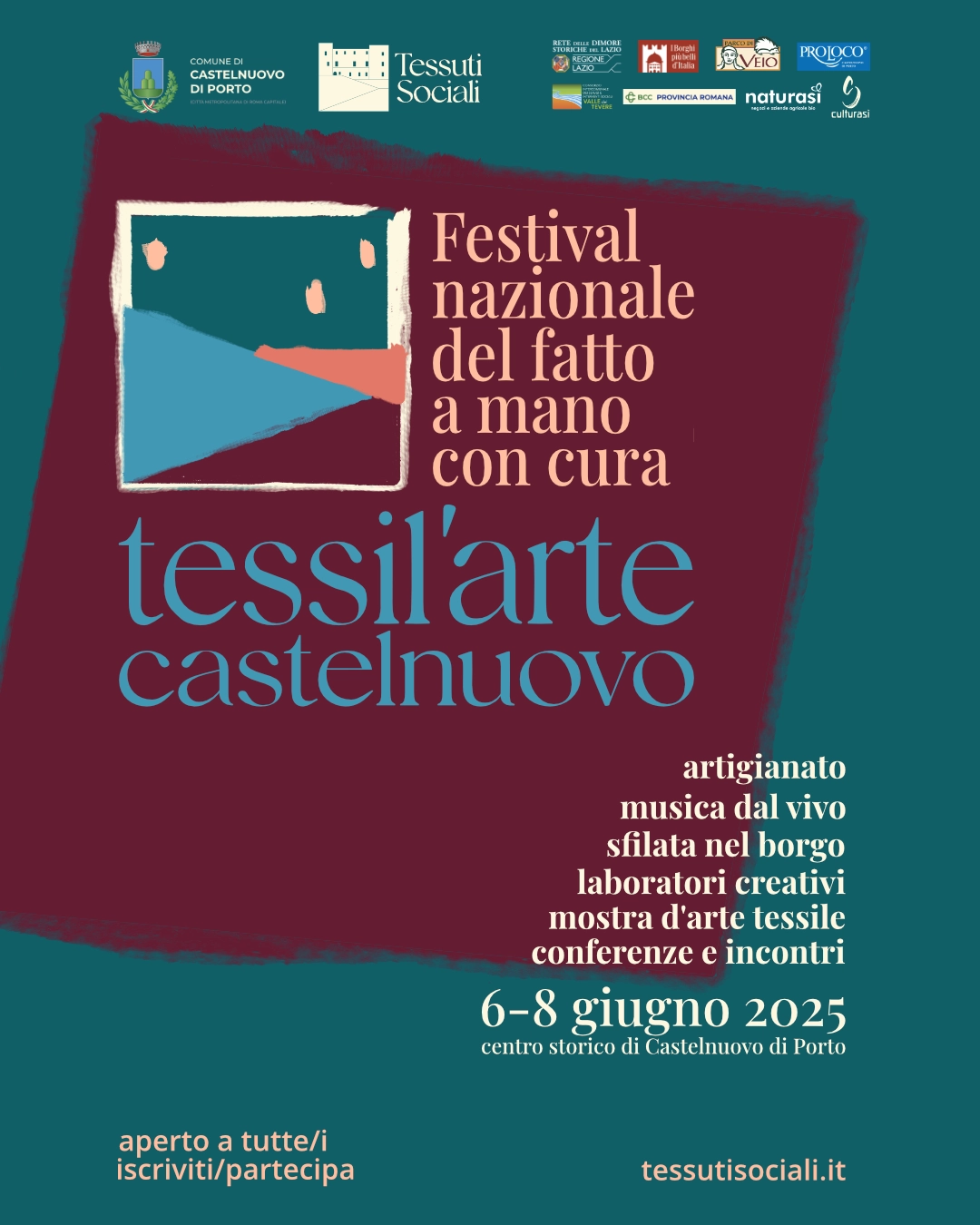 Copertina del libretto dell'evento Tessil'arte 2025