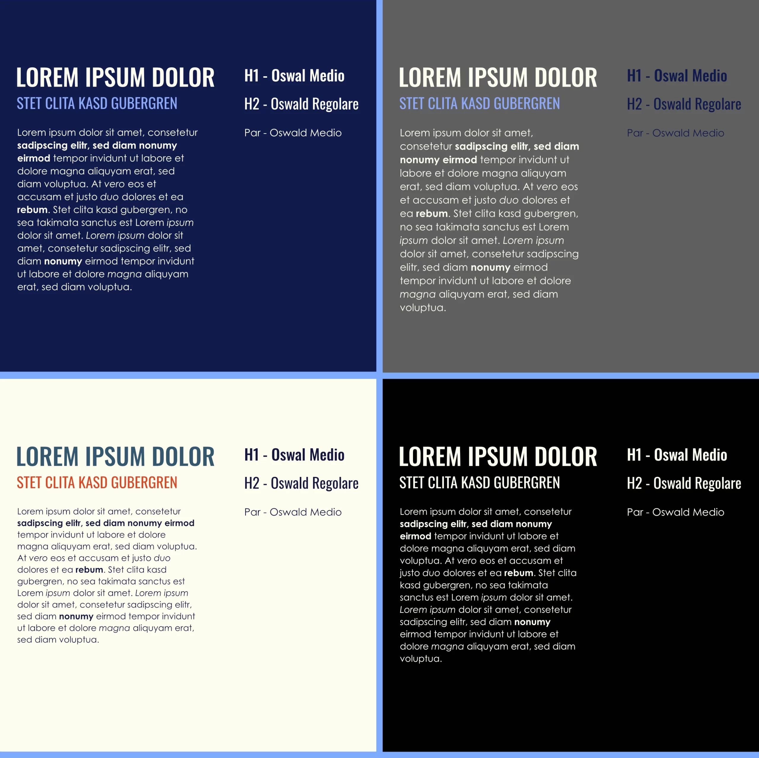 Studio dei font di Startup Immobiliare