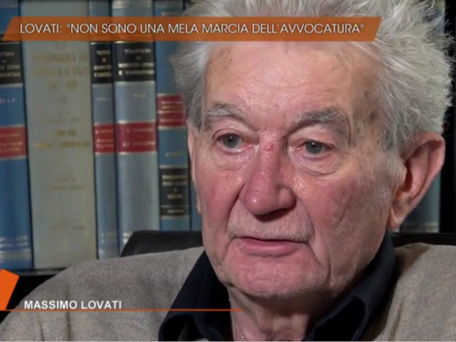 Fotografia di Massimo Lovati durante la trasmissione Quarto Grado